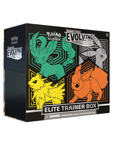 Coffret ETB Évolving Skies EN - Phyllali Noctali Voltali Pyroli Fin de série